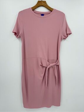 Kit and Ace Tie Brushed Dress Jersey Short Sleeve in Pink Size M